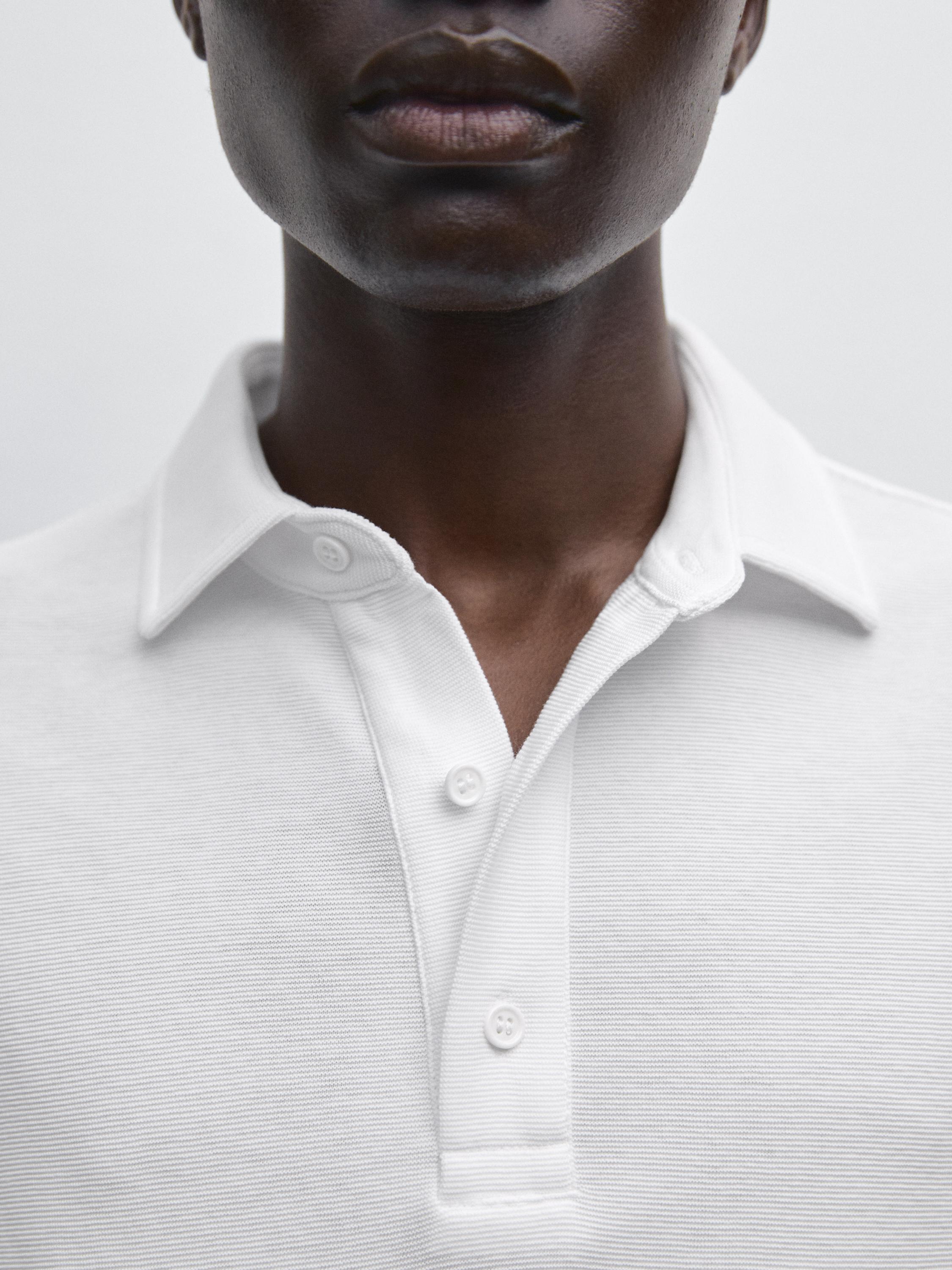 Polo manches courtes textur